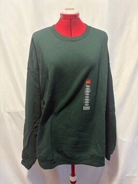Hanes Dark Green Women's Crewneck Sweatshirt